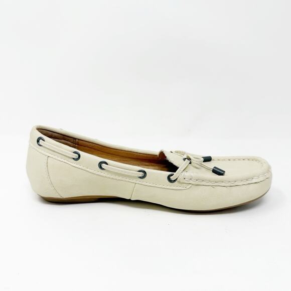 Boc Born Concept Cream Boat Loafers 7.5M Slip On Moccasin Preppy Nautical 90s - Picture 11 of 14
